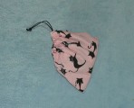 Bavlněná taška černé kočky - velká růžová