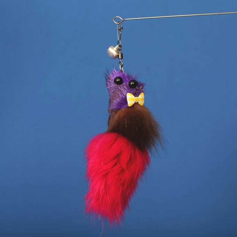 Škádlítko / mávátko pro kočky Telescope color swing - Teddy Bear