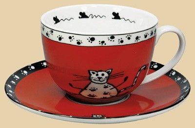 Hrnek na kávu s mlékem Kočka s ťapkami 
