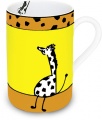 Žirafa na žlutém pozadí hrnek