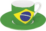 Hrnek na espresso s brazilskou vlajkou