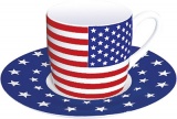 Hrnek na espresso s vlajkou USA