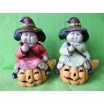 Halloweenská dýně - čarodějnice na dýni malá barevná