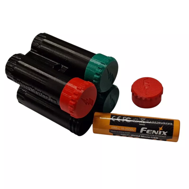   Krabička na čtyři baterie 18650 kostka flobertmaster