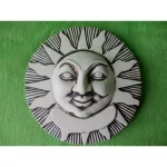 Keramická nástěnná ozdoba slunce natur