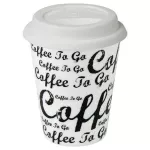 Coffee to go white - hrnek se silikonovým víčkem