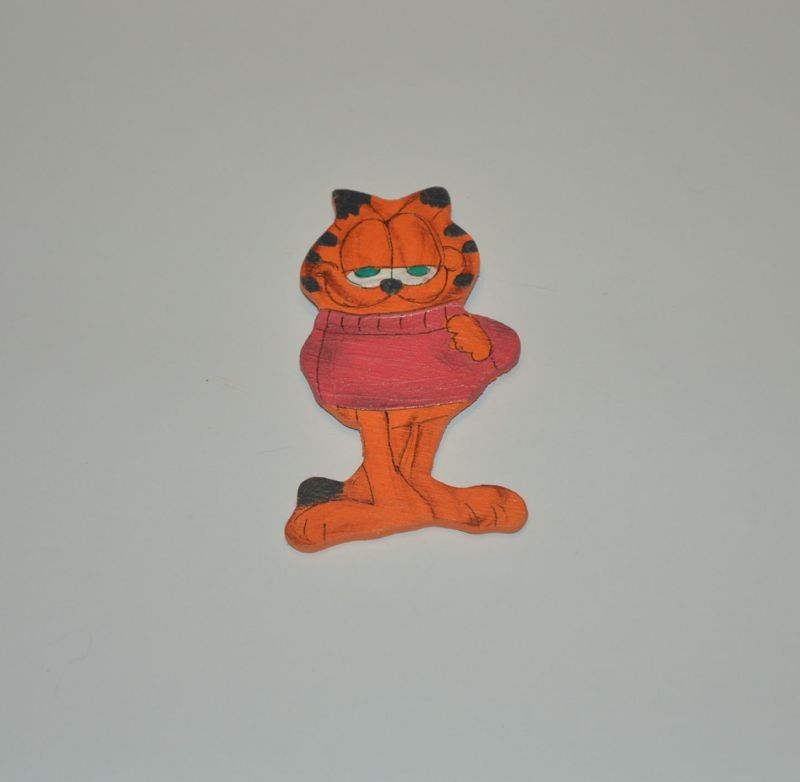 Magnet dřevěný kočka typ 6 kocour Garfield