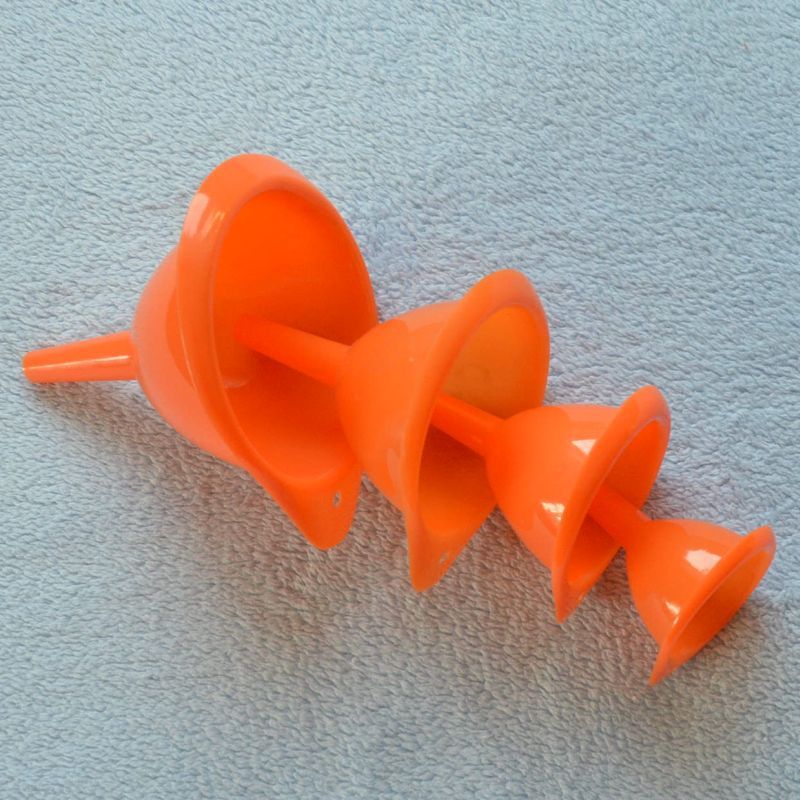 Sada plastových trychtýřů - 4 ks - oranžová