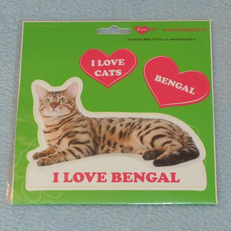 VELKÉ SAMOLEPKY BENGAL - kočka bengálská