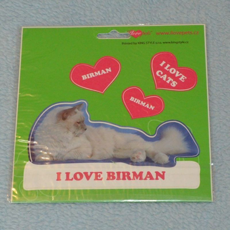 VELKÉ SAMOLEPKY BIRMAN - kočka Birma